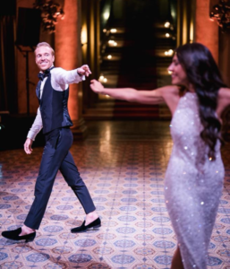 Couple performing simple wedding first dance choreography